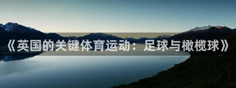 蜘蛛体育app官网入口：《英国的关键体育运动：足球与橄榄球》